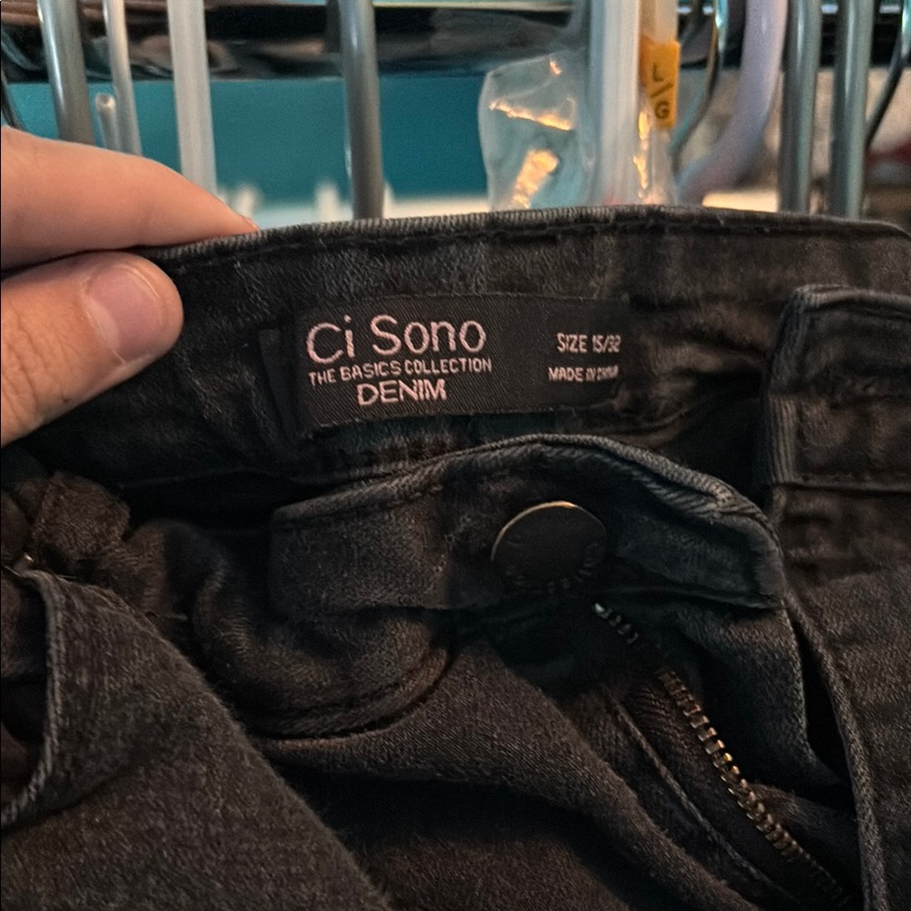 Ci Sono Charcoal Denim Pants